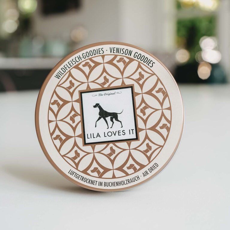 Leckerlies für Hunde mit Wildfleisch schön verpackt