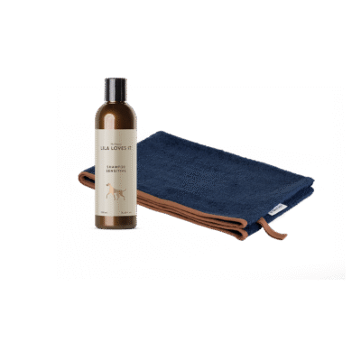 Bathing set for dogs - Midnight Blue & Hazel