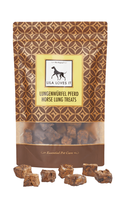 Hundesnacks Pferde Lungenwürfel für ernährungssensible Hunde