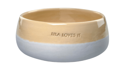 Großer Keramik Näpfe in weißer Farbe auf transparentem Hintergrund | LILA LOVES IT "Keramik-Napf in Vanilla-Cream"